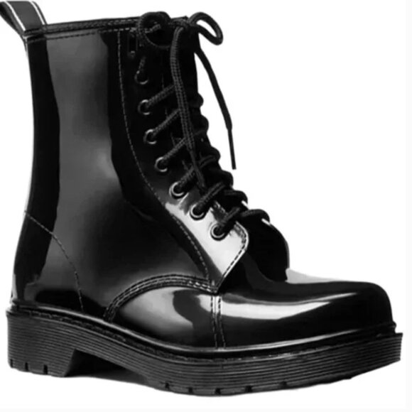 NIB Michael Kors Tavie Women’s RainBootie Black Waterproof Ankle Boots - Picture 3 of 3